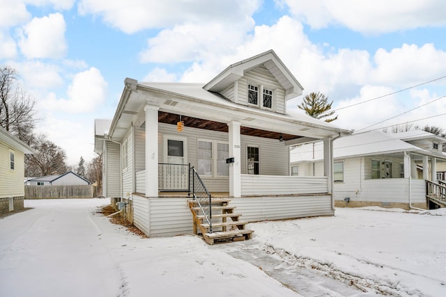 bungalow-style home with a porch