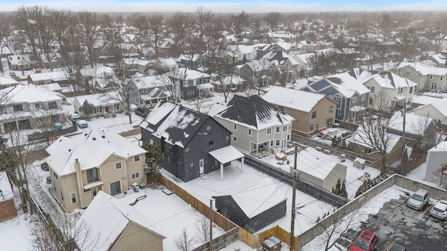 view of snowy aerial view