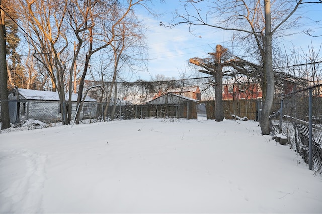 view of snowy yard