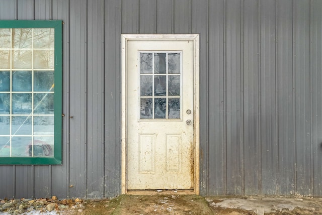 view of doorway to property