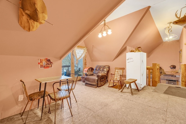 bonus room with lofted ceiling