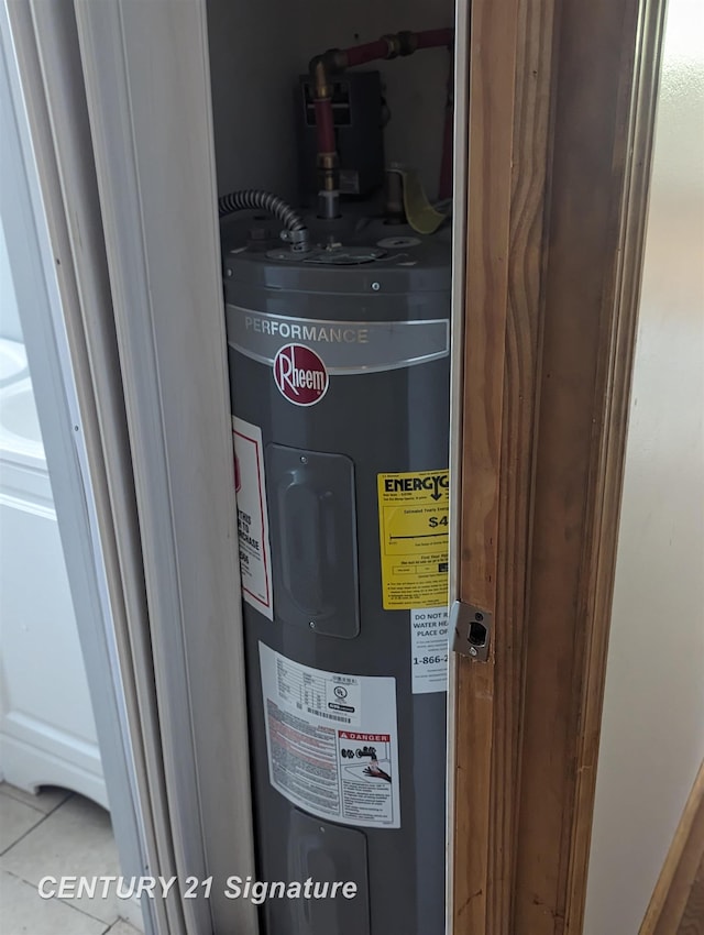 interior space with water heater