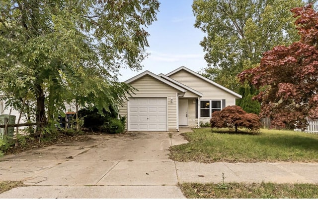 view of front facade with a garage