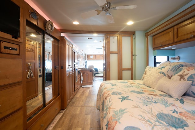 bedroom featuring light hardwood / wood-style floors