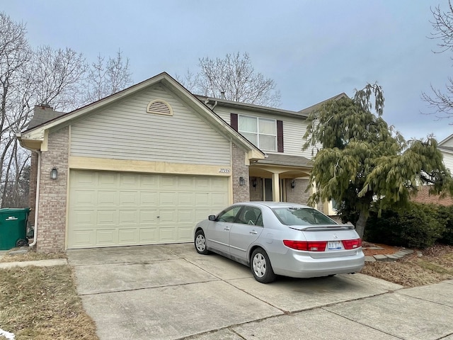 view of front of home featuring a garage