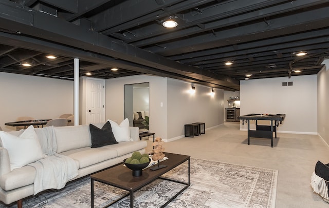 view of carpeted living room