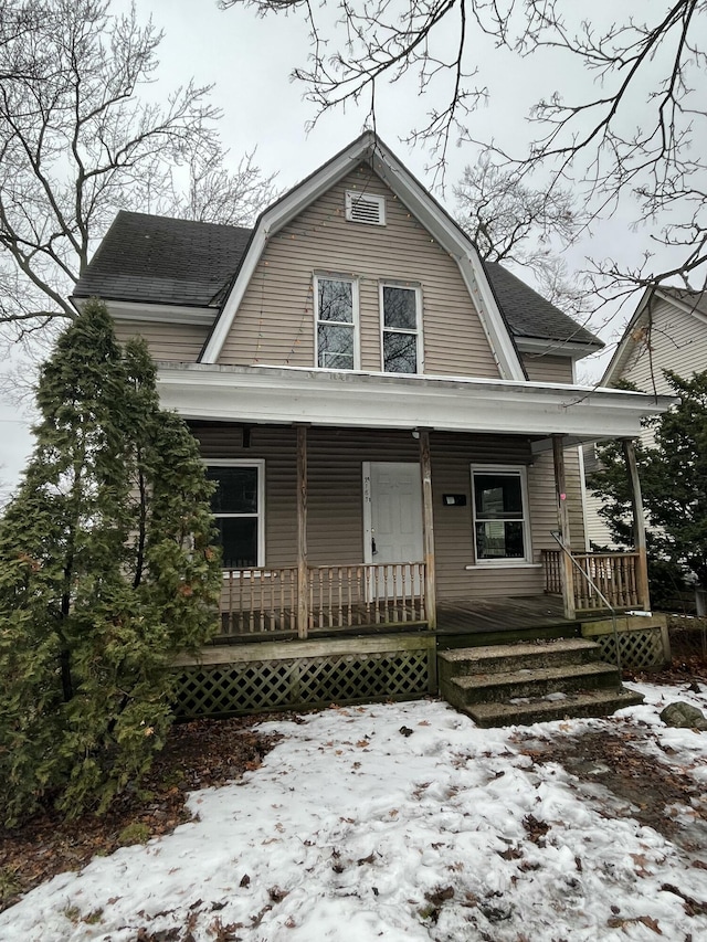 view of front facade with a porch