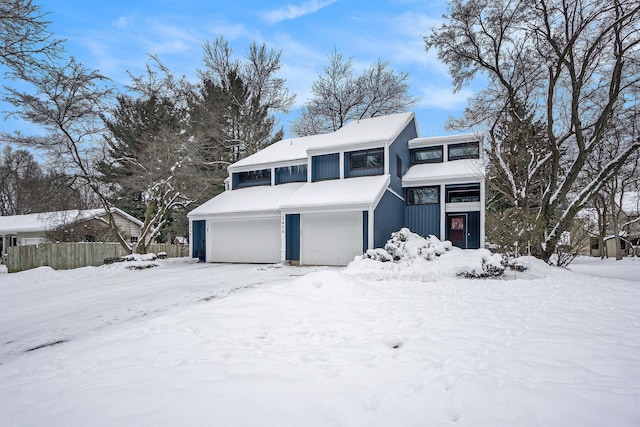 view of front facade with a garage