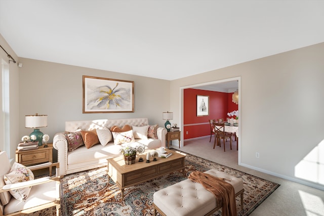 view of carpeted living room