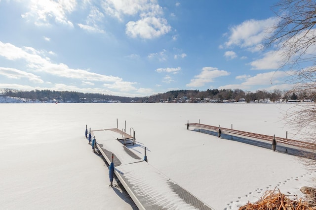 view of dock area