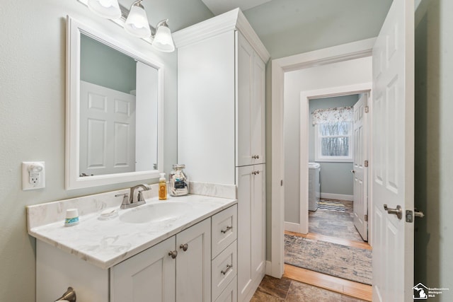 bathroom with vanity