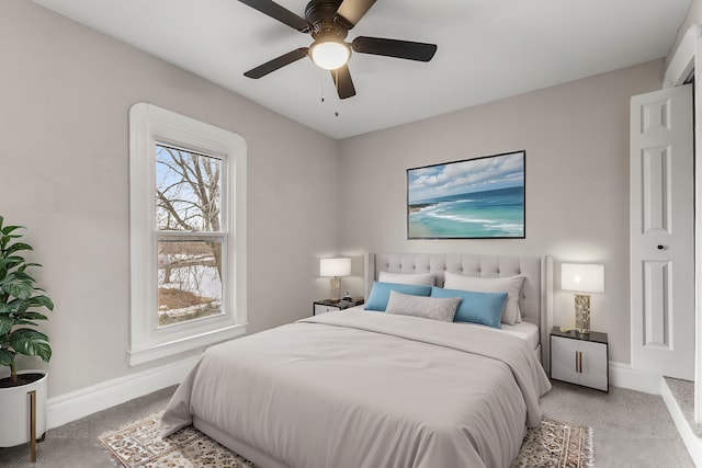 bedroom with ceiling fan