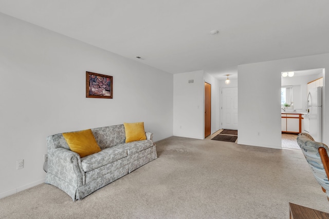 view of carpeted living room