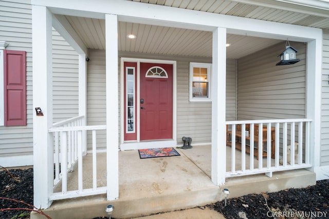 view of doorway to property