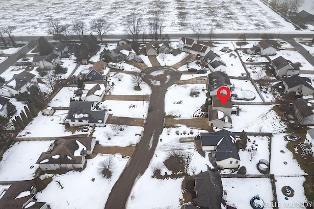 view of snowy aerial view