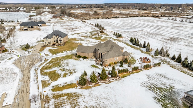 view of snowy aerial view