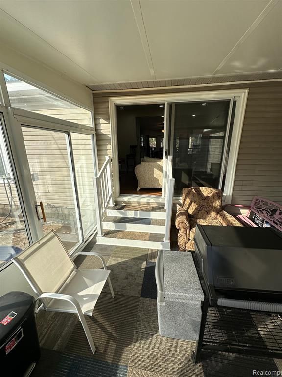 view of sunroom