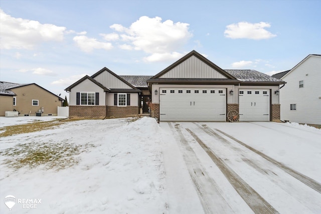 view of front of house featuring a garage