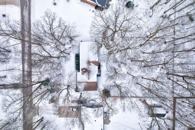 view of snow covered exterior