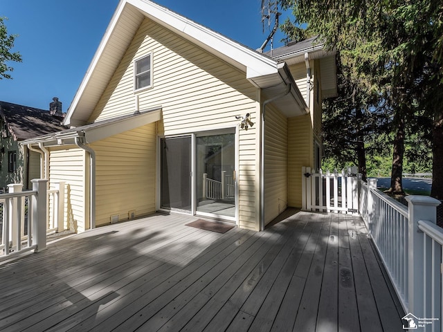 view of wooden deck