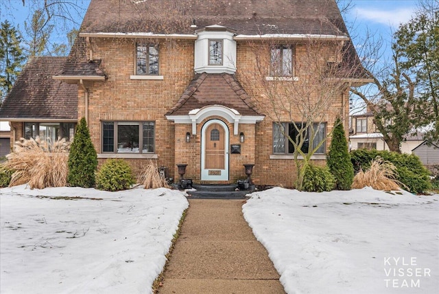 view of tudor-style house