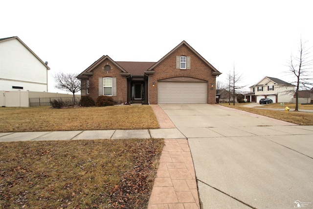 front of property featuring a garage and a front yard