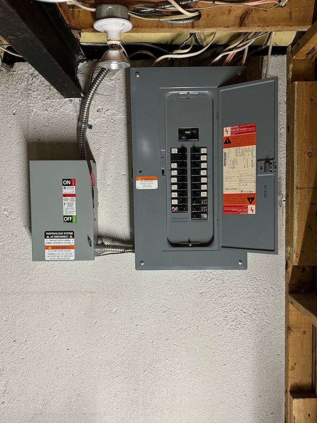 utility room with electric panel