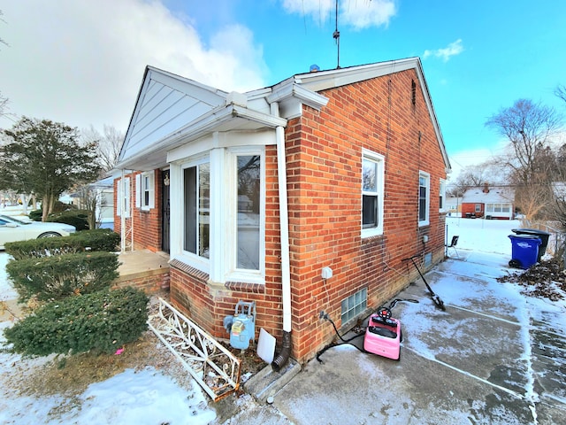 view of snowy exterior