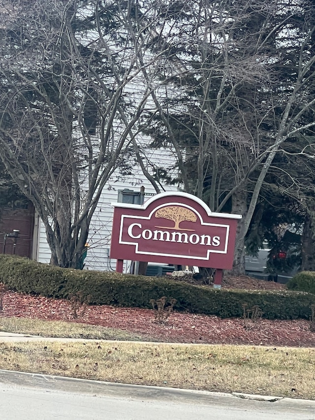 view of community sign