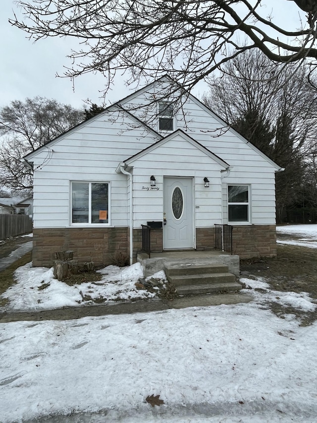 view of bungalow-style home