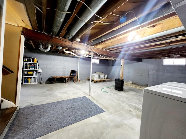 view of basement