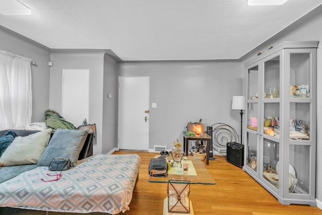 living room featuring light wood-type flooring