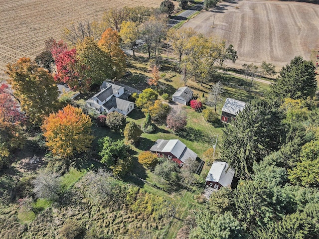 bird's eye view with a rural view