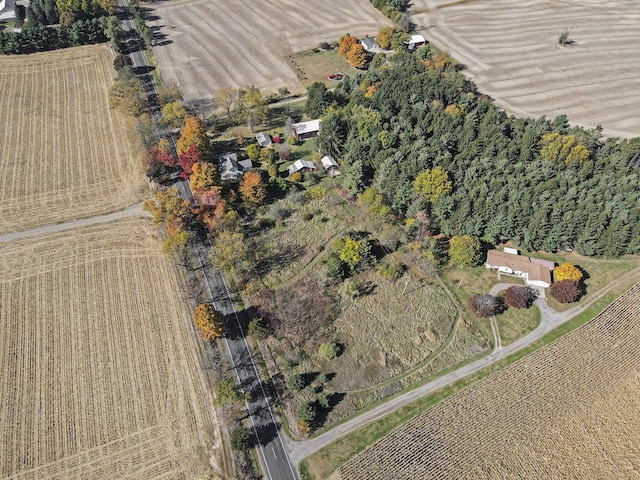 aerial view with a rural view