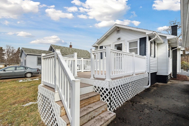 exterior space featuring a deck