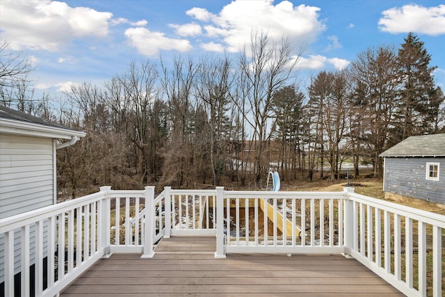 view of wooden deck