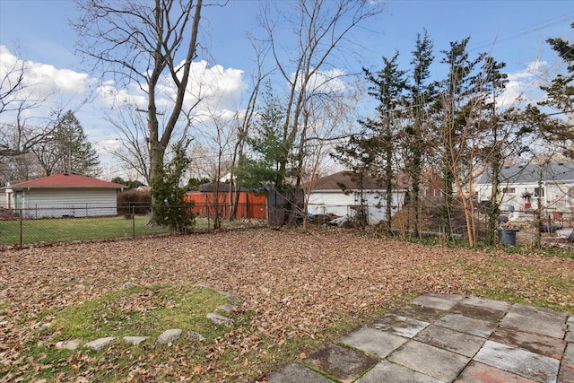 view of yard with a patio