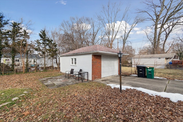 view of outdoor structure featuring a garage