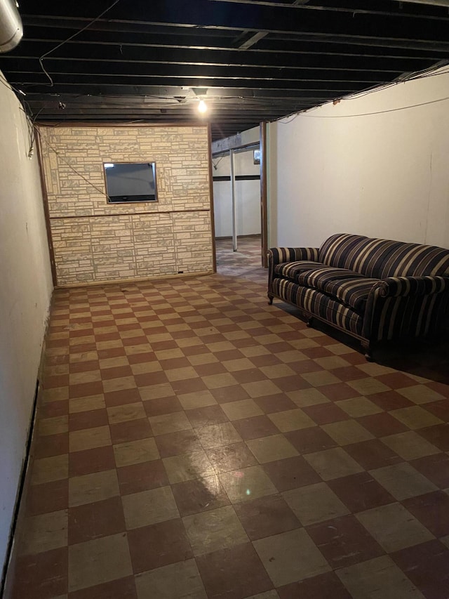 view of basement