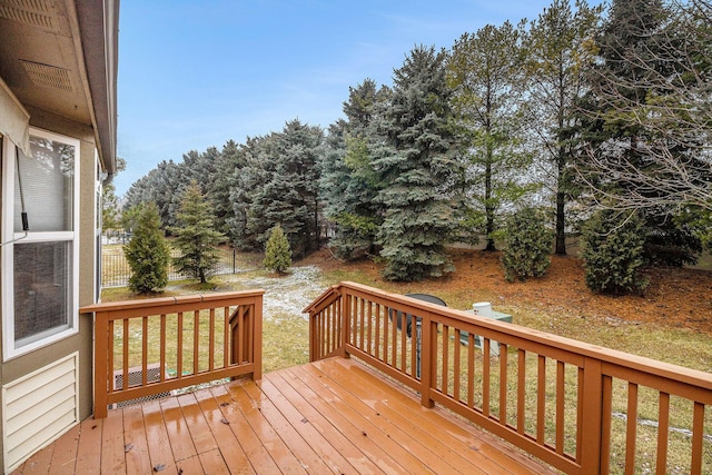 view of wooden deck