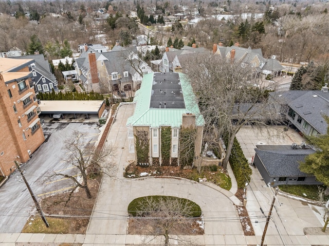 drone / aerial view featuring a residential view