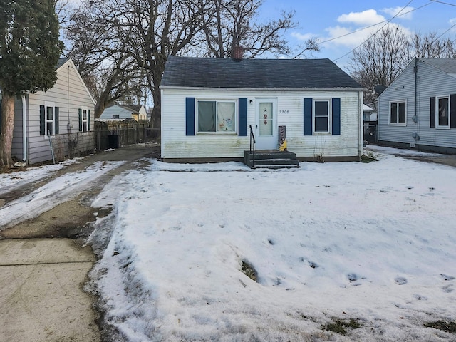 view of bungalow-style home