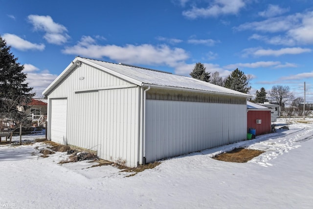 view of snow covered structure