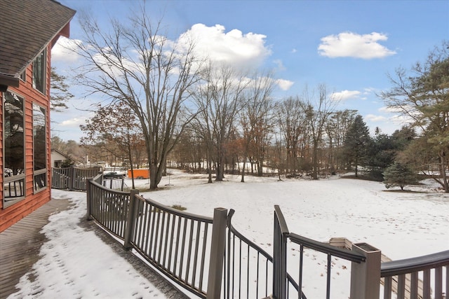 view of snowy yard