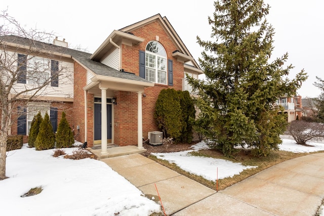 view of front of property with central AC