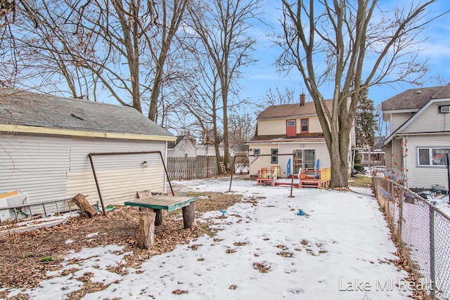 view of snowy yard