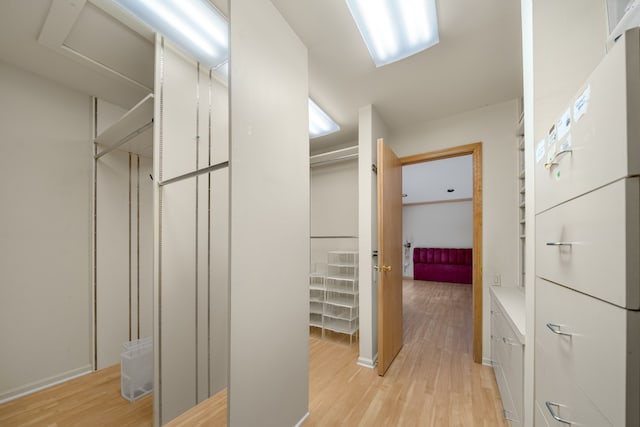 interior space featuring light wood-type flooring