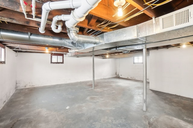 basement with visible vents