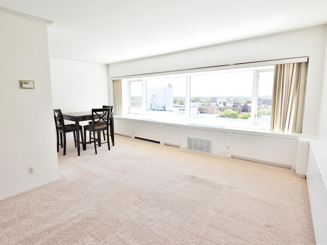 carpeted spare room featuring a wealth of natural light