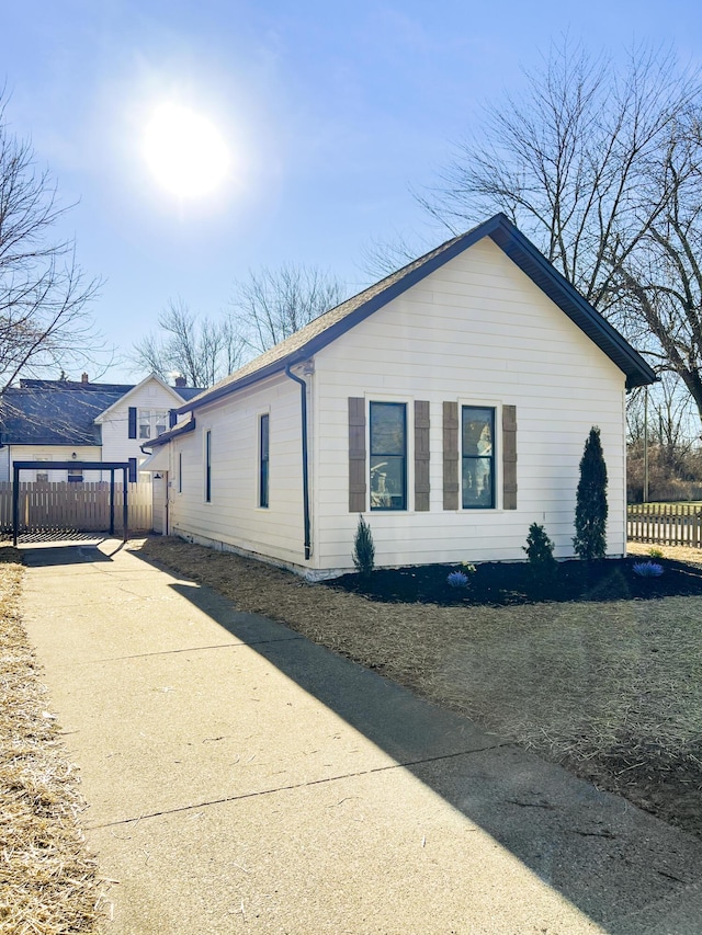 view of side of property